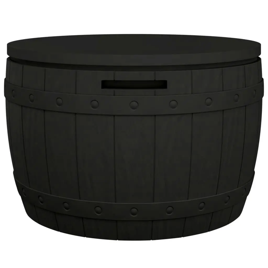 3-in-1 Garden Storage Box Black Polypropylene 364161