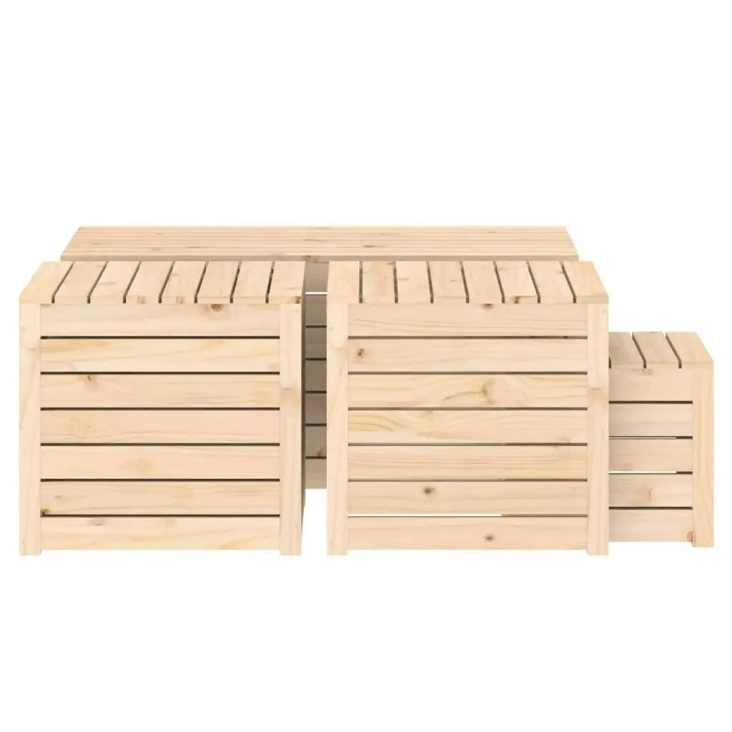 4 Piece Garden Box Set Solid Wood Pine 3154666