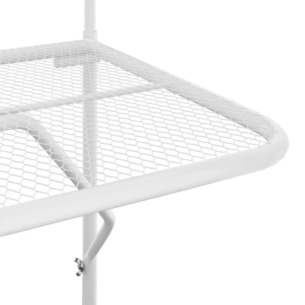 Balcony Table White 60x40 cm Steel 340916