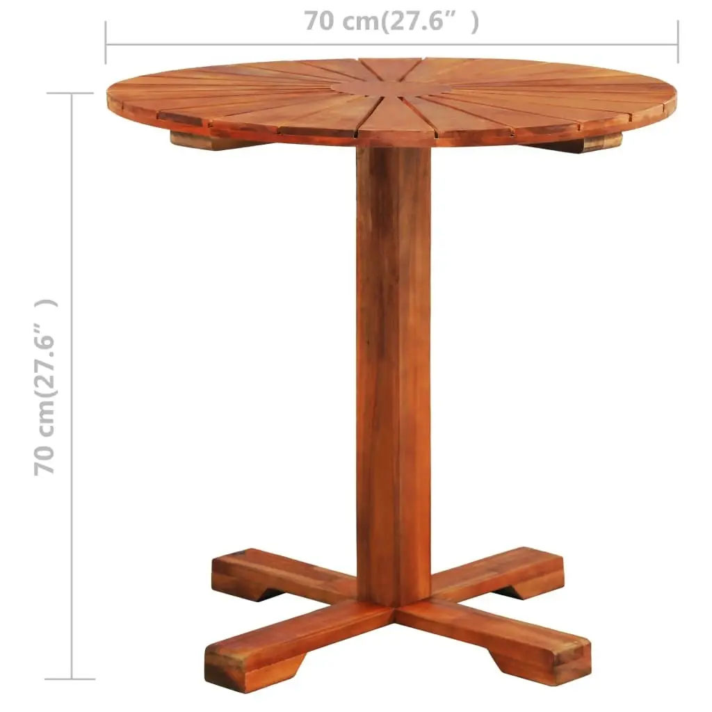 Bistro Table 70x70 cm Solid Acacia Wood 44037