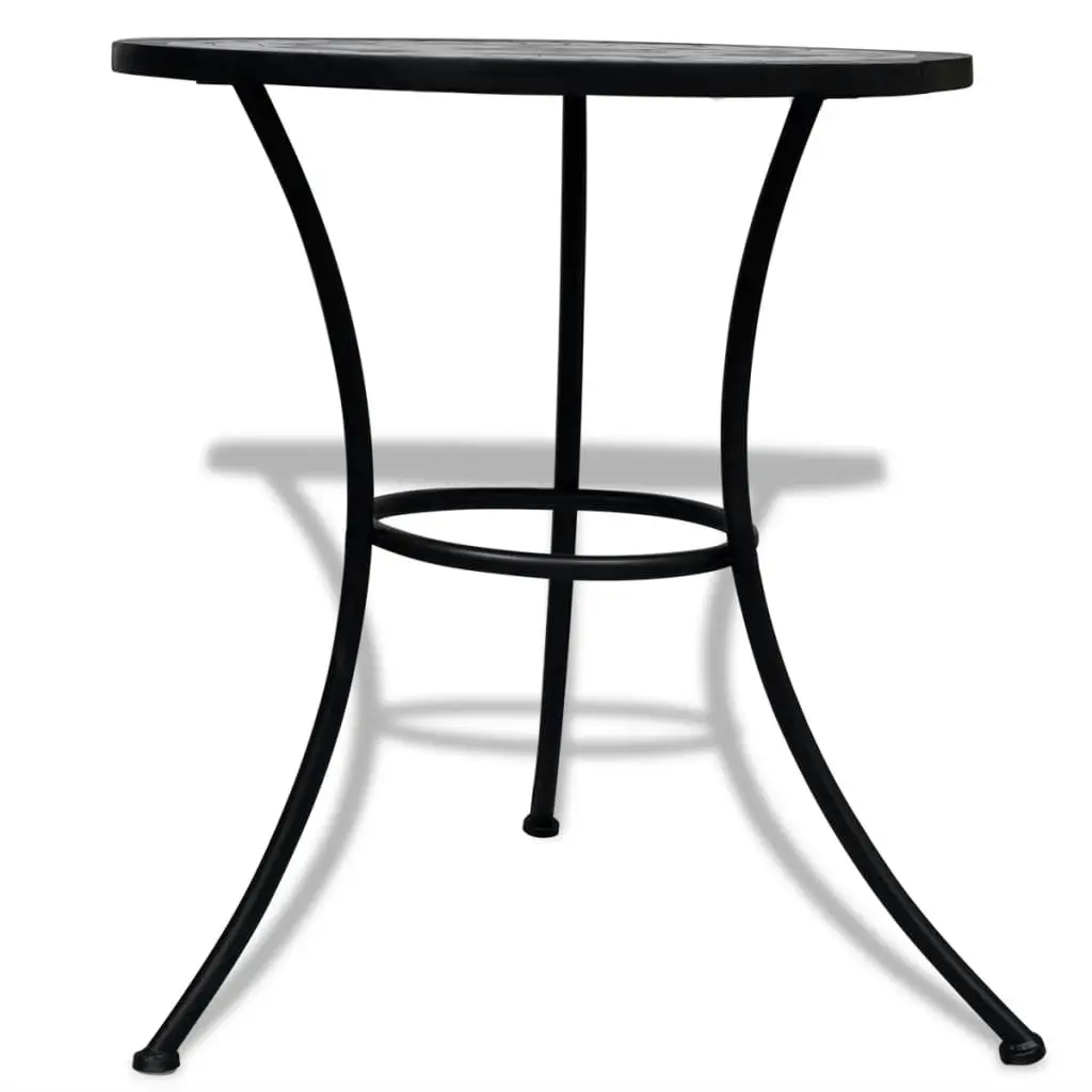 Bistro Table Black and White 60 cm Mosaic 41532