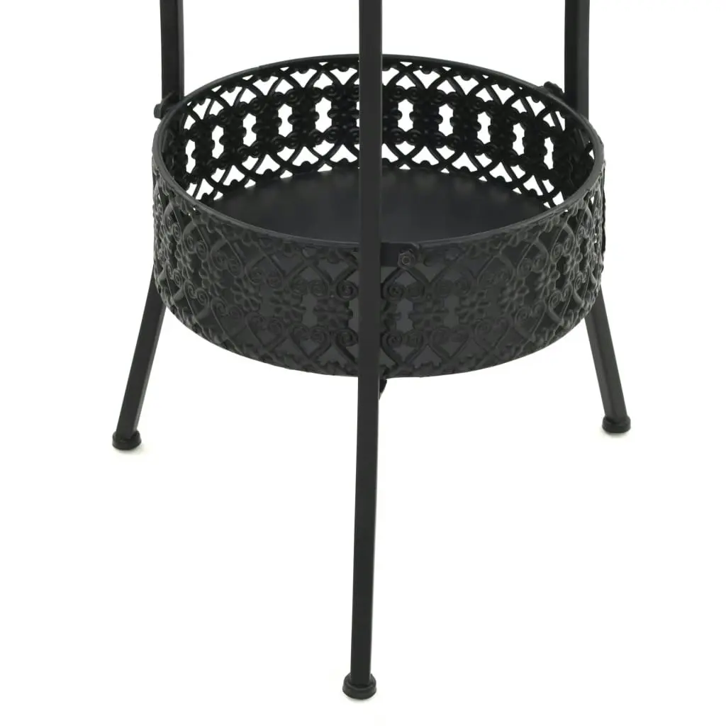 Bistro Table Black 40x70 cm Metal 245939