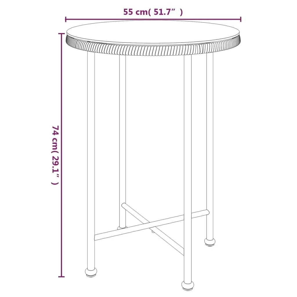 Dining Table Black ?5 cm?empered Glass and Steel 319435