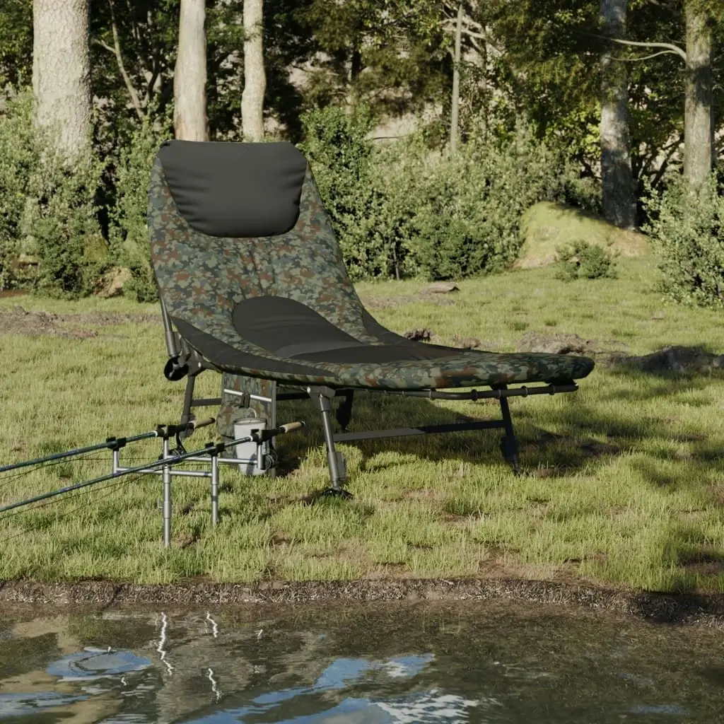 Fishing Bed with Adjustable Mud Legs Foldable Camouflage 4006423