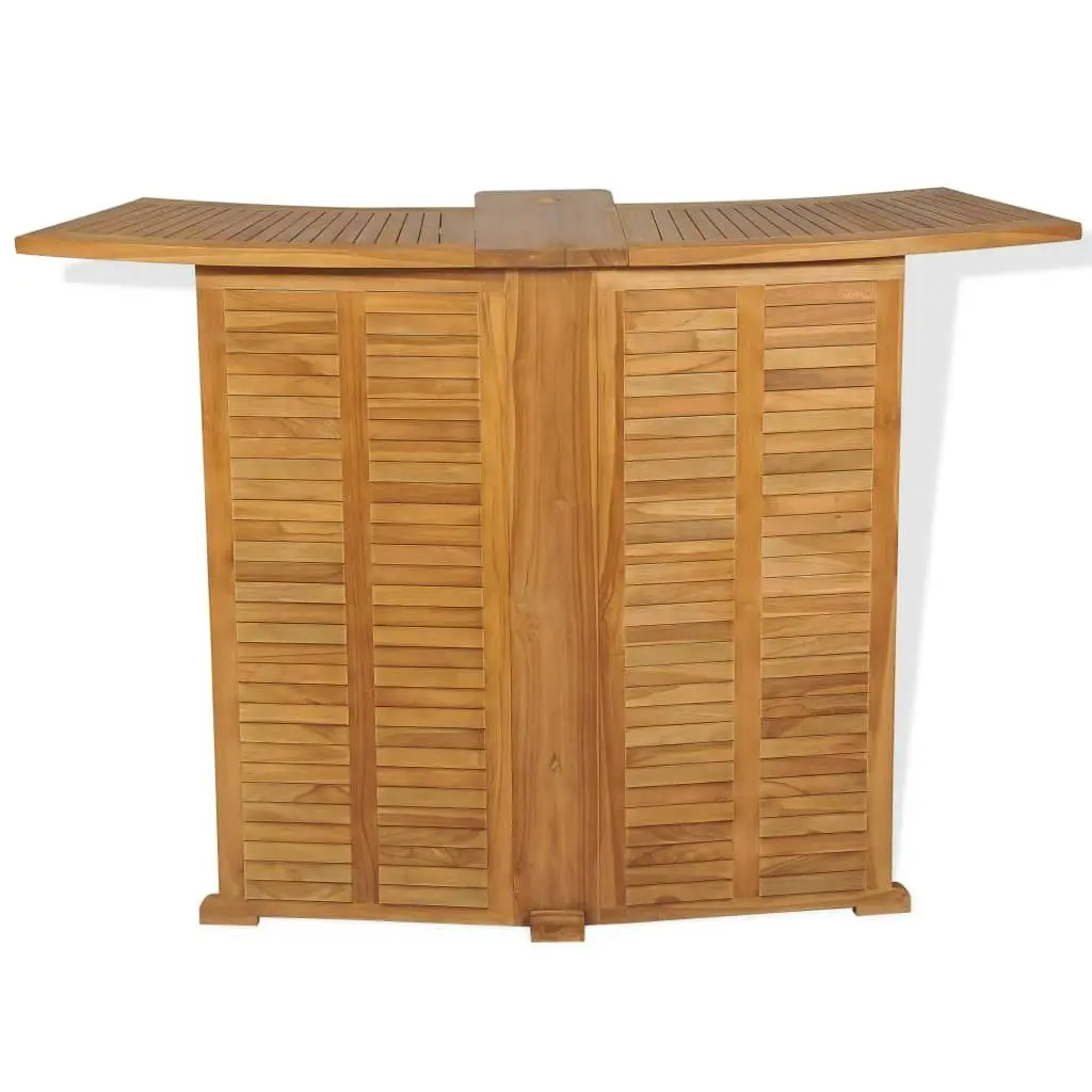 Folding Bar Table 155x53x105 cm Solid Teak Wood 43804