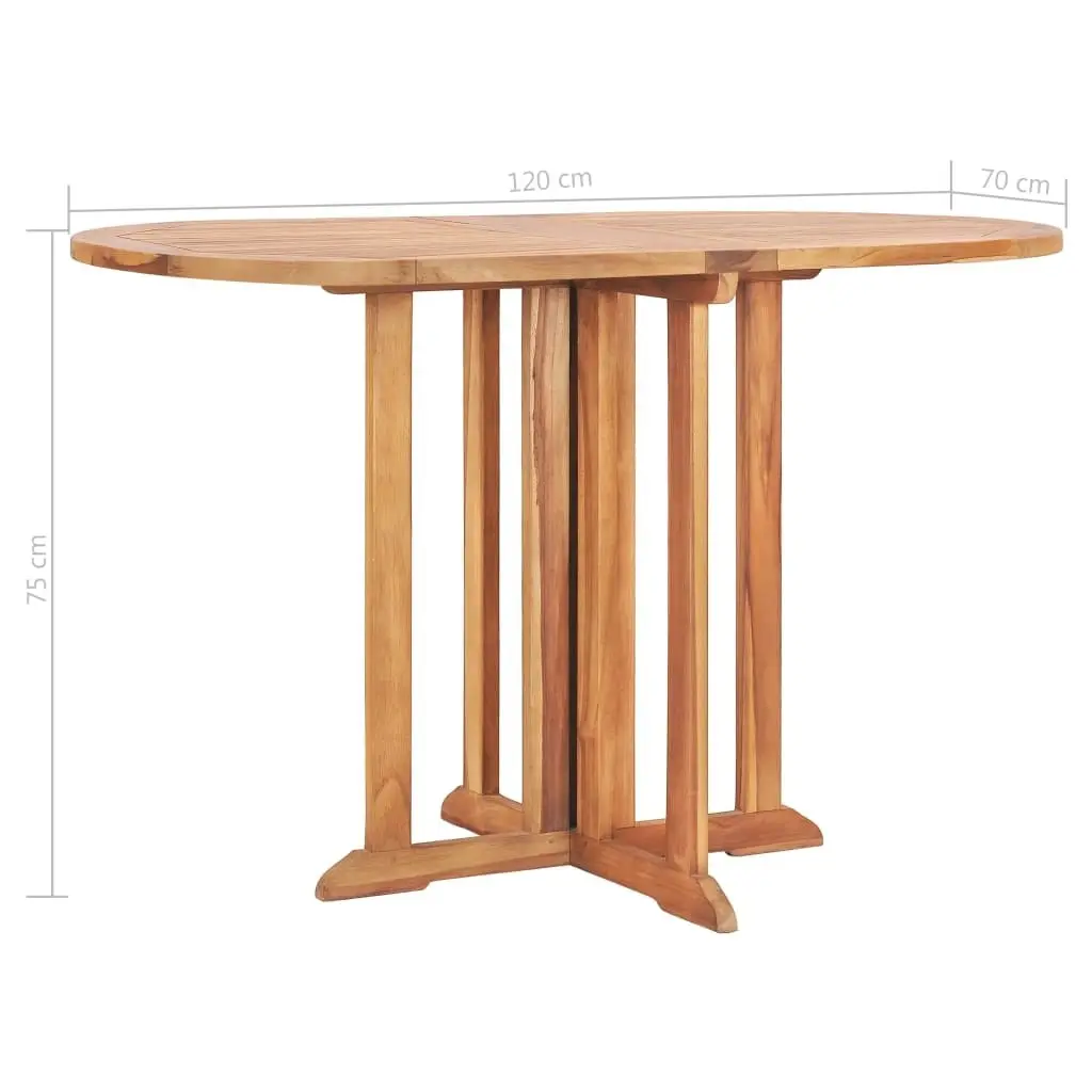 Folding Butterfly Garden Table 120x70x75 cm Solid Teak Wood 49002