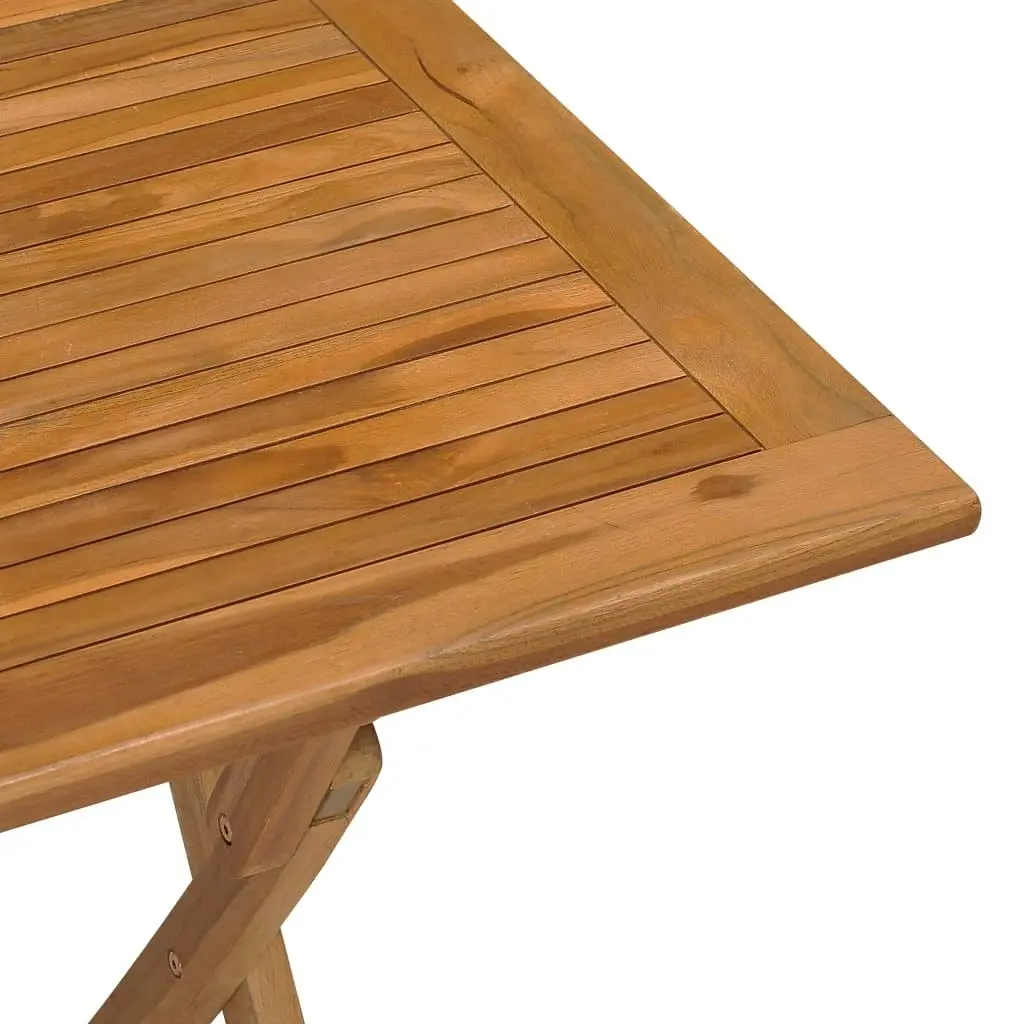 Folding Garden Dining Table 90x60x75 cm Solid Teak Wood 315445