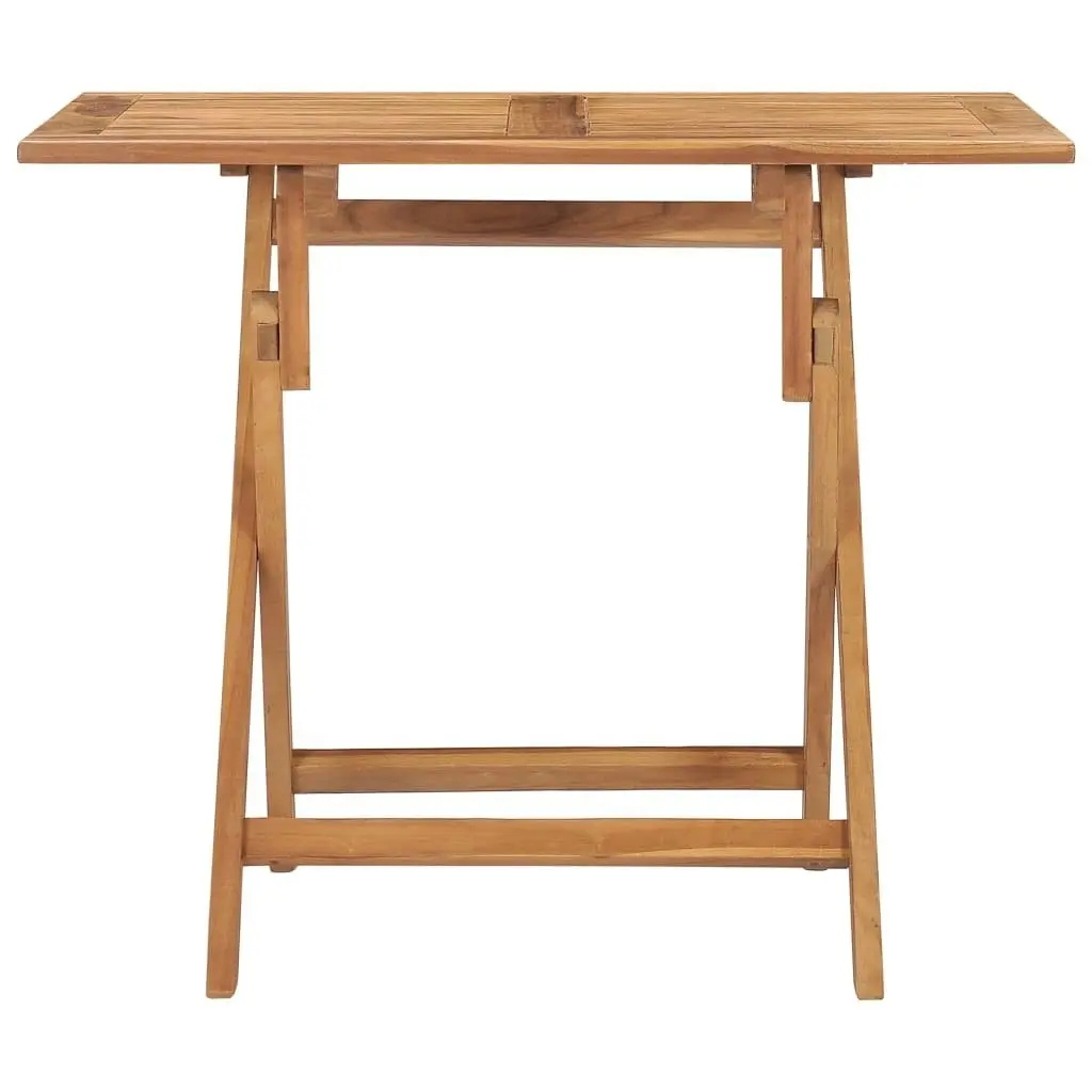 Folding Garden Dining Table 90x60x75 cm Solid Teak Wood 315445