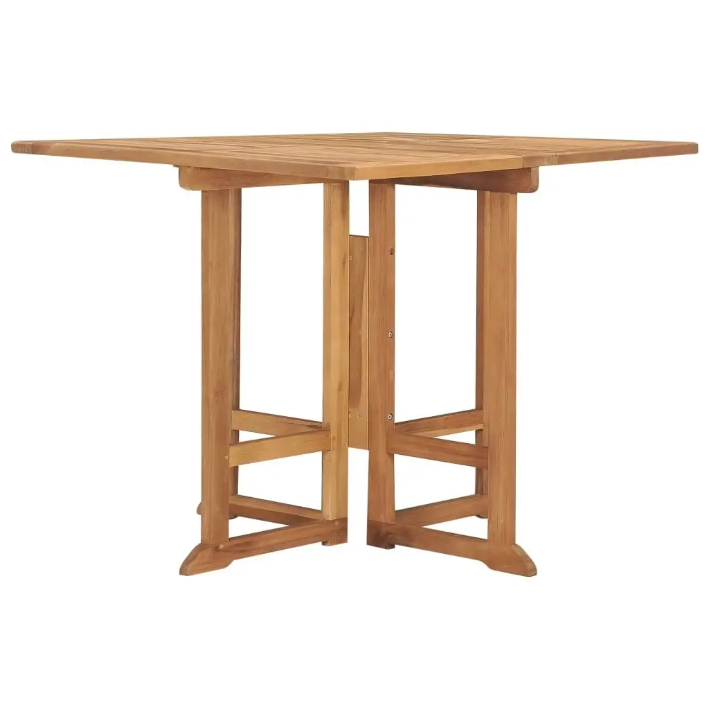 Folding Garden Dining Table 90x90x75 cm Solid Teak Wood 315448