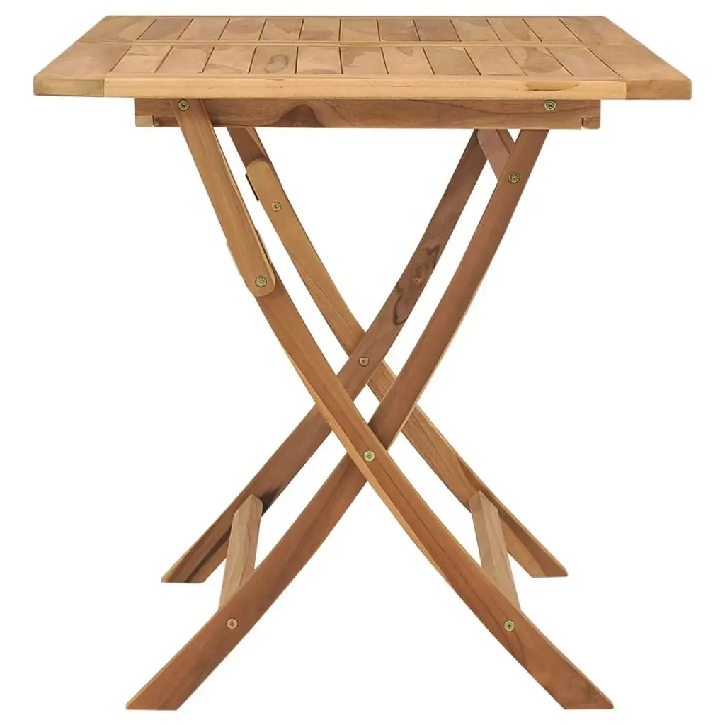 Folding Garden Table 120x70x75 cm Solid Teak Wood 44682