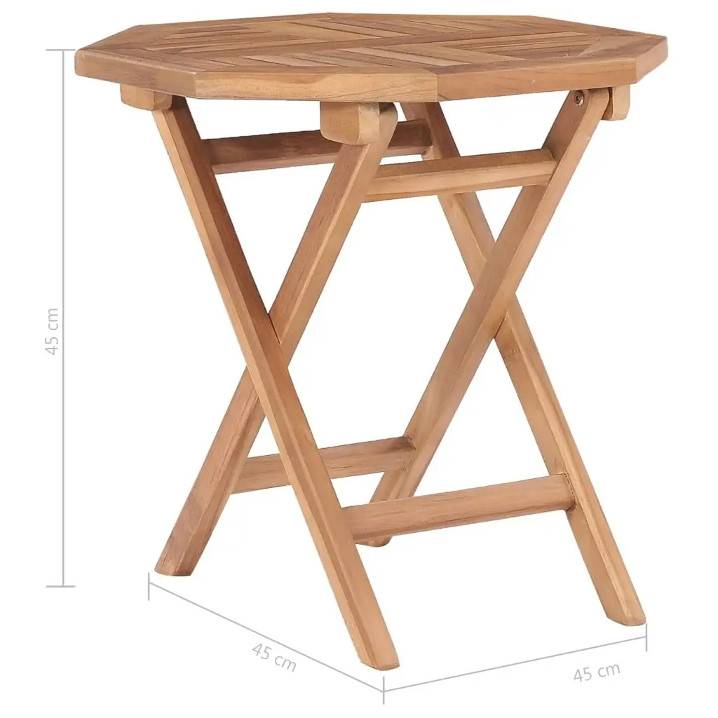 Folding Garden Table 45x45x45 cm Solid Teak Wood 48978