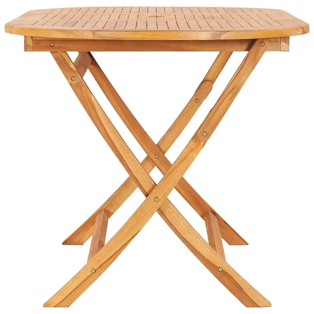 Folding Garden Table 160x80x75 cm Solid Teak Wood 48998