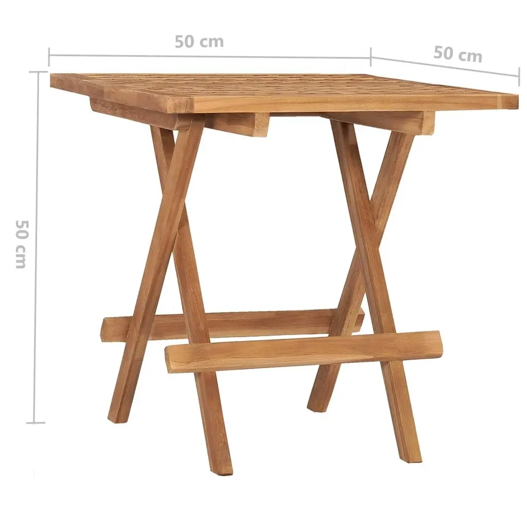 Folding Garden Table 50x50x50 cm Solid Wood Teak 315454