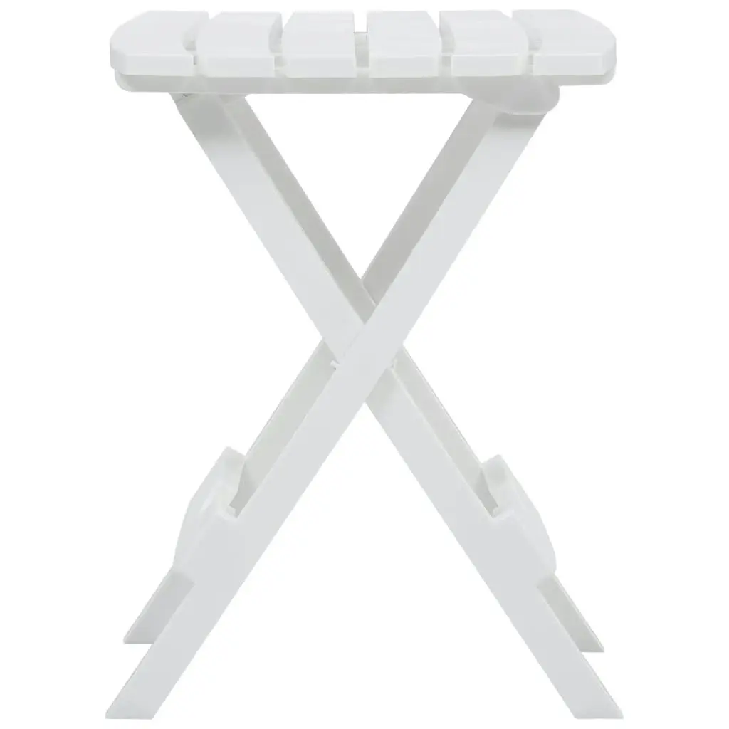 Folding Garden Table 45.5x38.5x50 cm White 47690