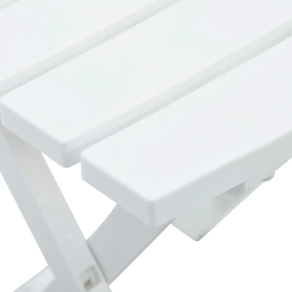 Folding Garden Table 45.5x38.5x50 cm White 47690