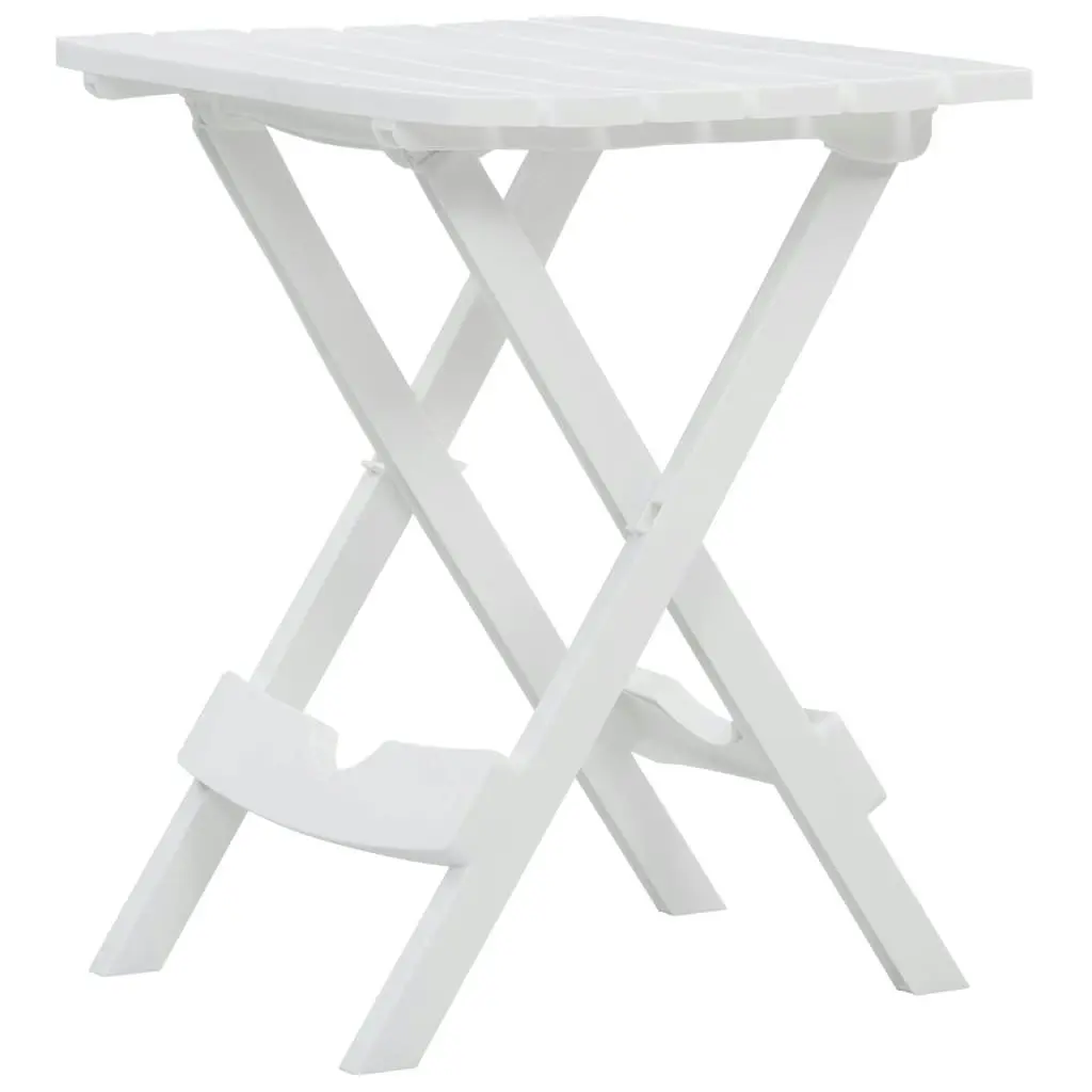 Folding Garden Table 45.5x38.5x50 cm White 47690