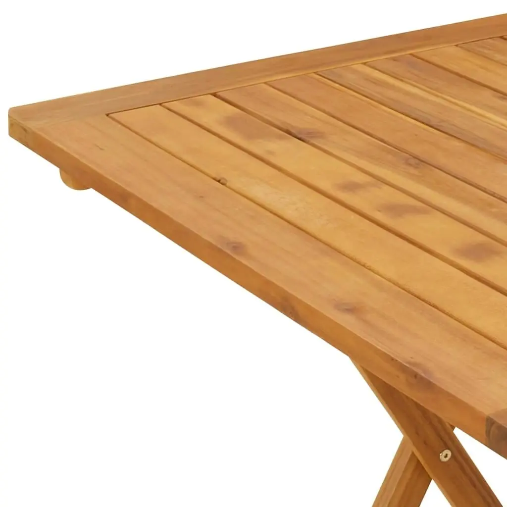 Folding Garden Table 70x70x75 cm Solid Acacia Wood 46348