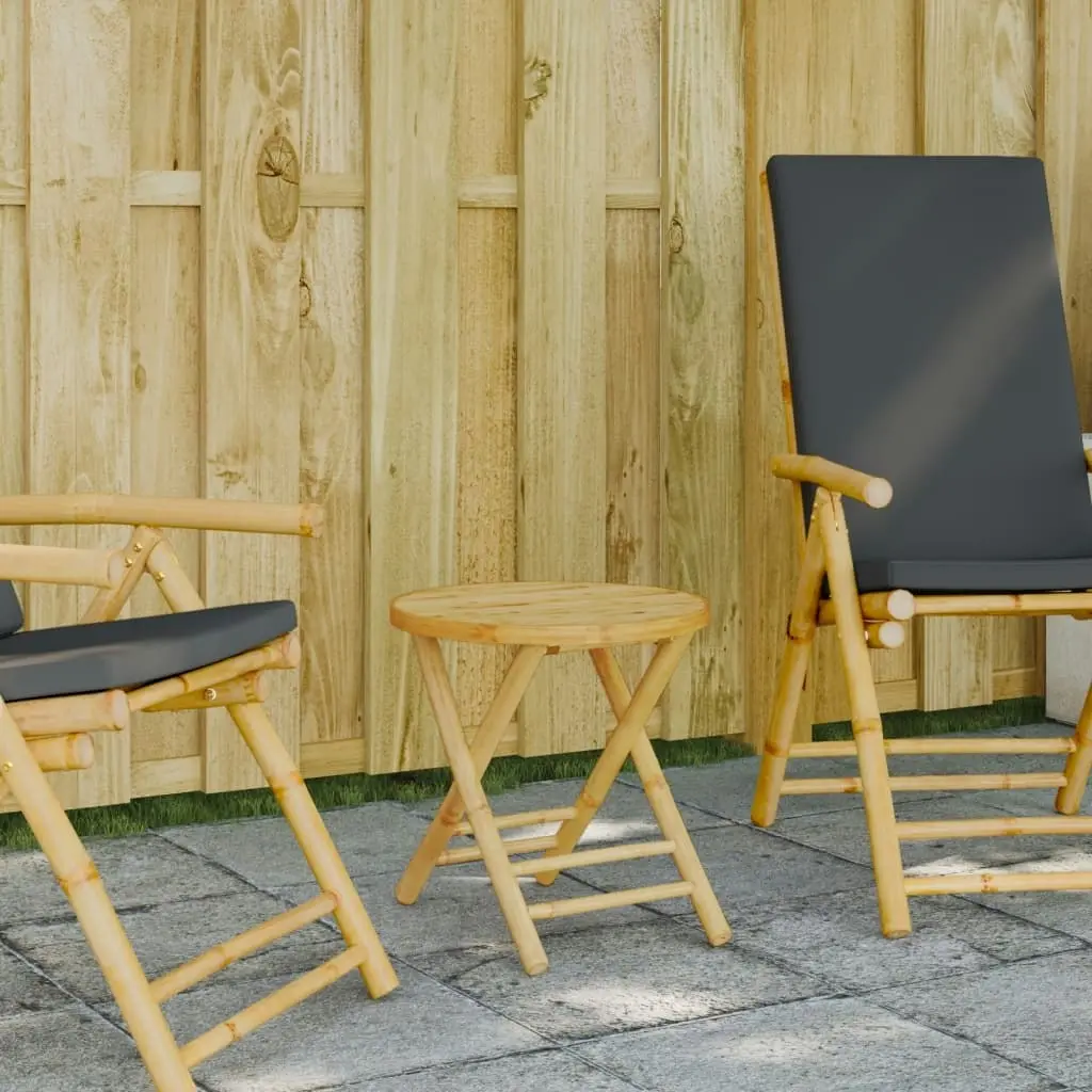 Folding Garden Table Ã˜45x45 cm Bamboo 365880