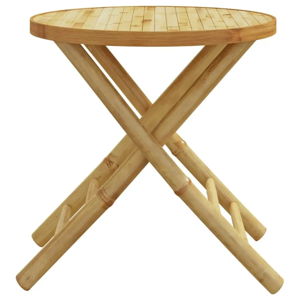 Folding Garden Table Ã˜45x45 cm Bamboo 365880