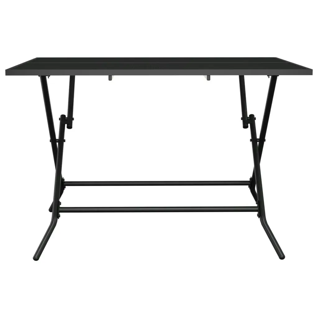 Folding Garden Table Anthracite 110x80x72 cm Steel Mesh 362749