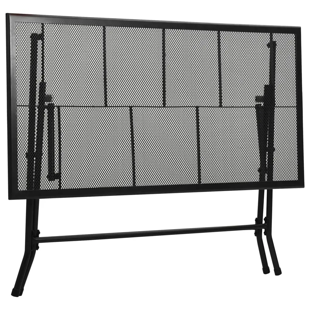 Folding Mesh Table 120x60x72 cm Steel Anthracite 310152