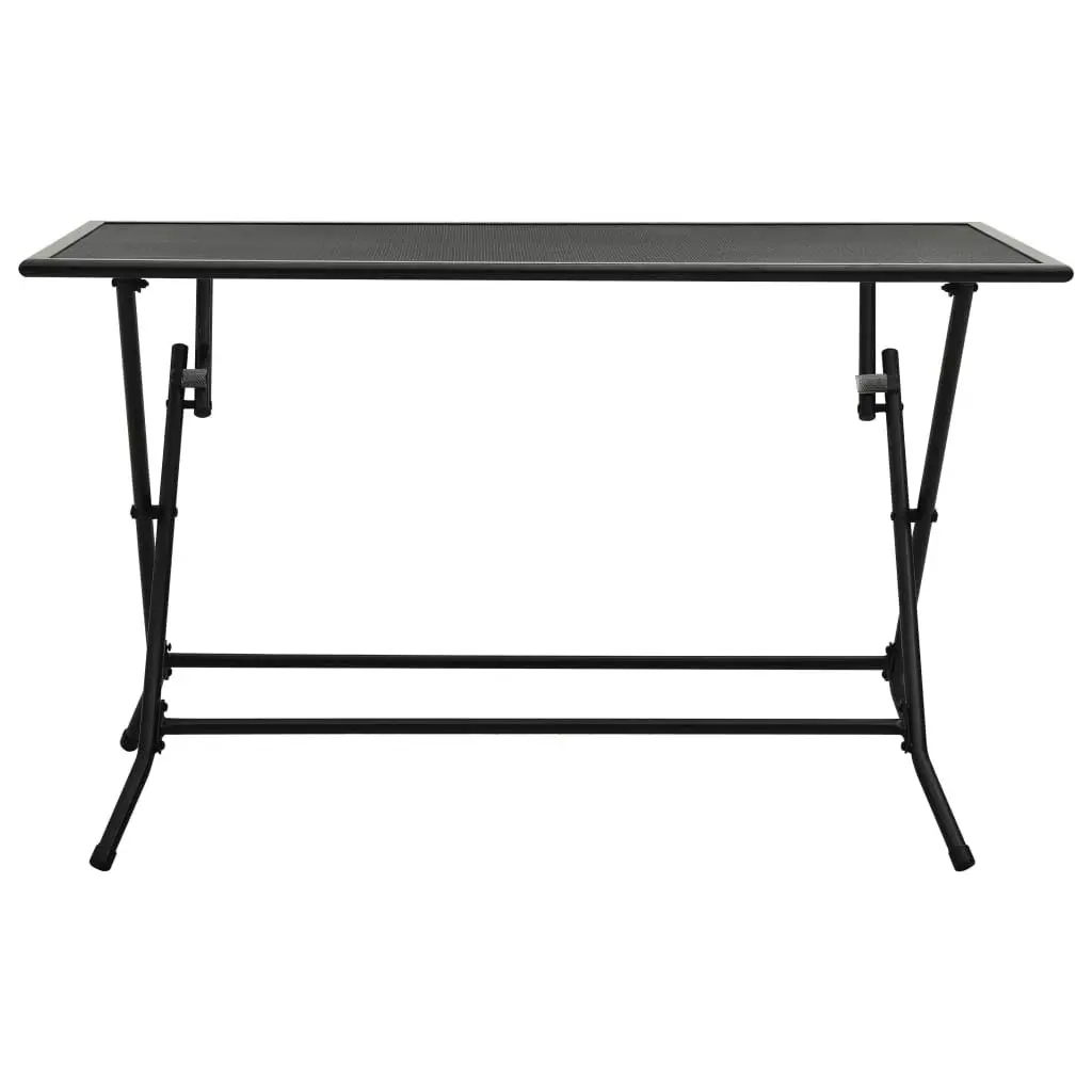 Folding Mesh Table 120x60x72 cm Steel Anthracite 310152