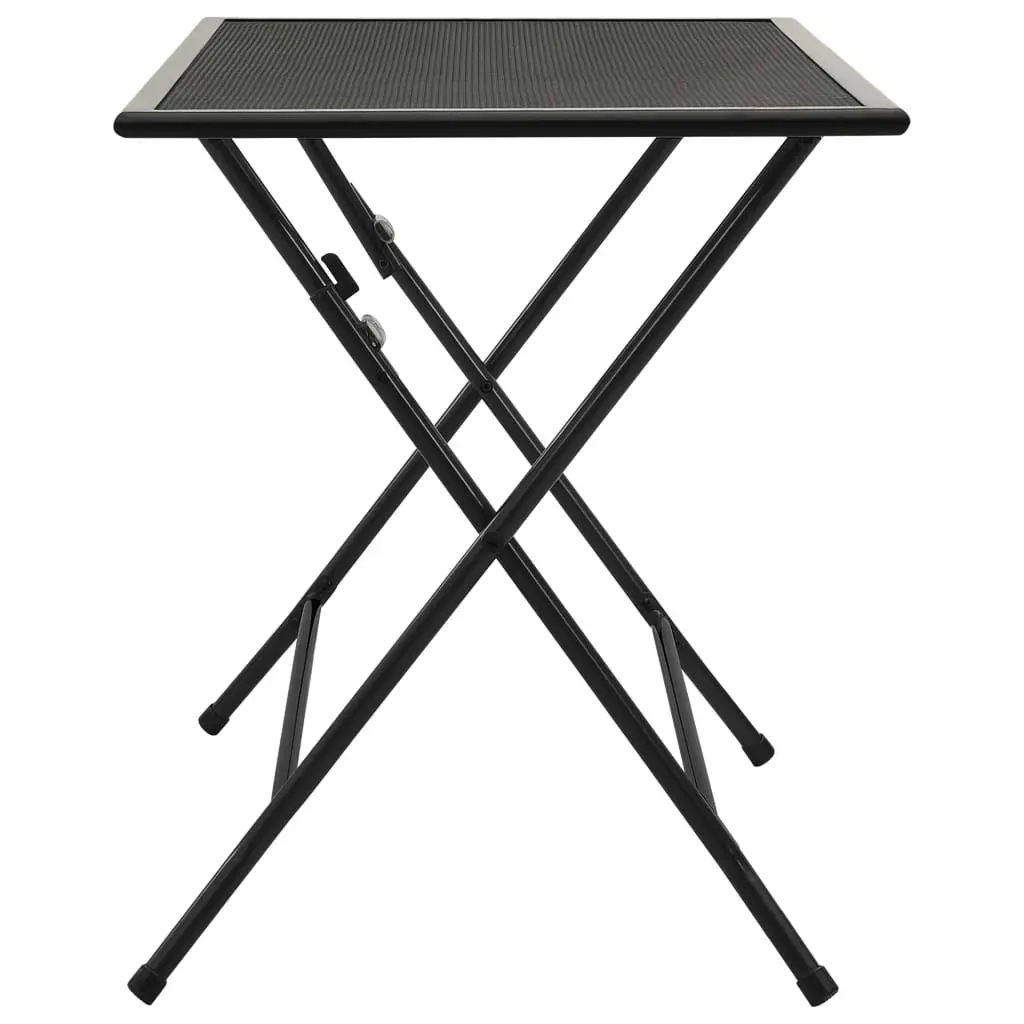 Folding Mesh Table 120x60x72 cm Steel Anthracite 310152