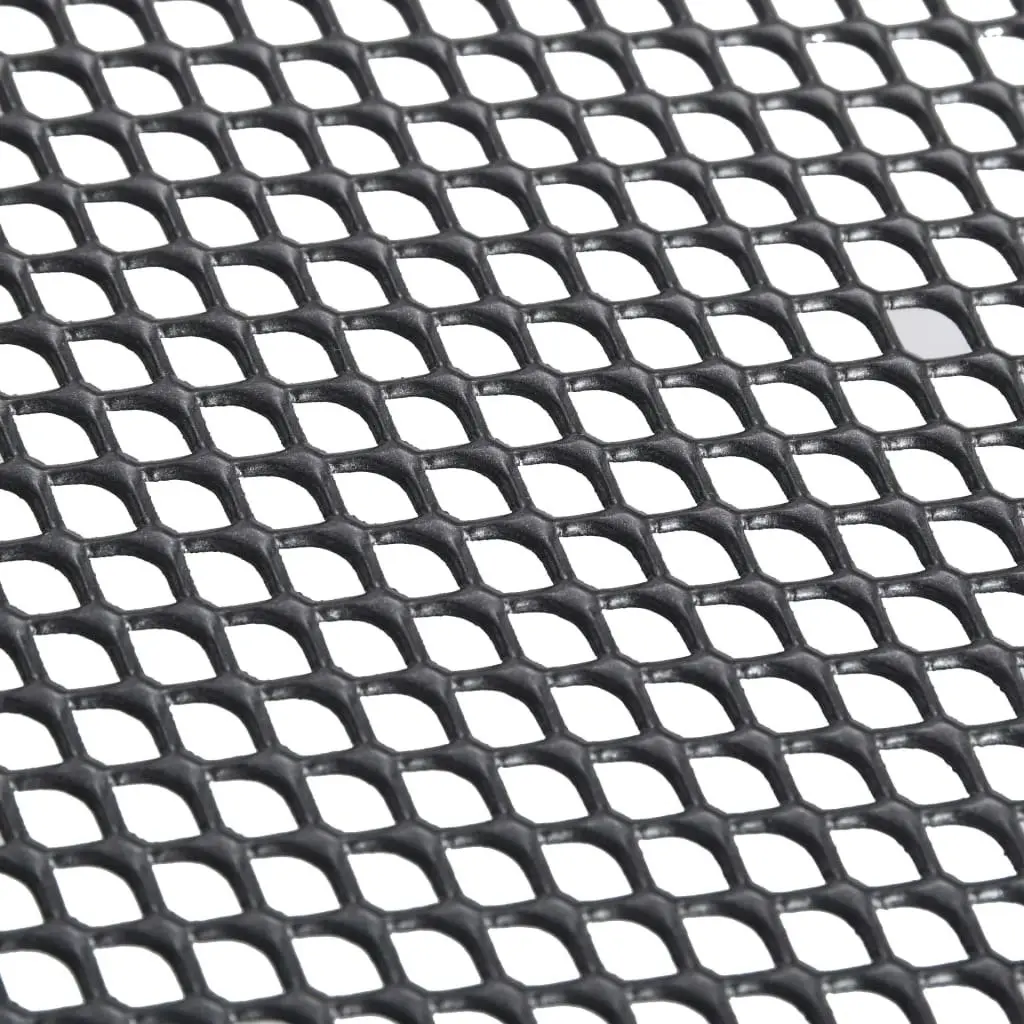 Folding Mesh Table 80x80x72 cm Steel Anthracite 310151