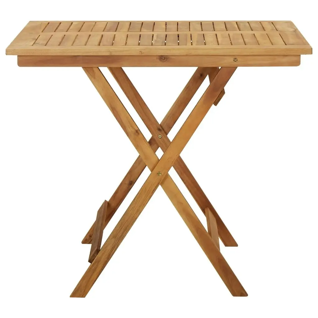 Folding Garden Table 90x90x75 cm Solid Acacia Wood 313599