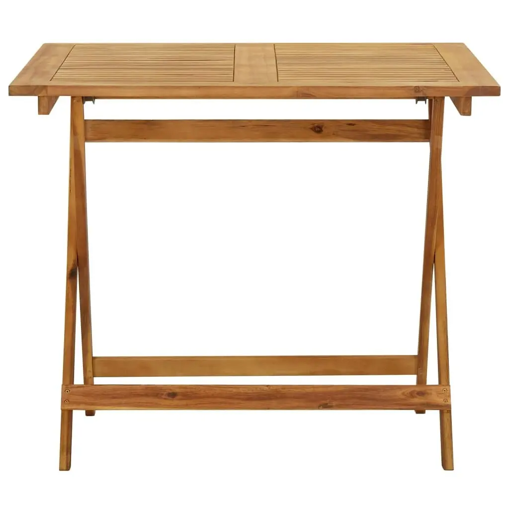 Folding Garden Table 90x90x75 cm Solid Acacia Wood 313599