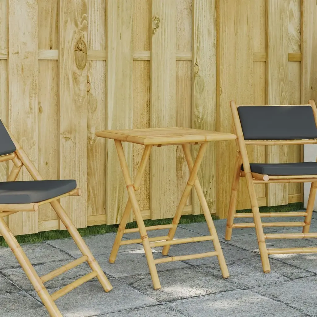 Folding Garden Table 55x55x75 cm Bamboo 365878