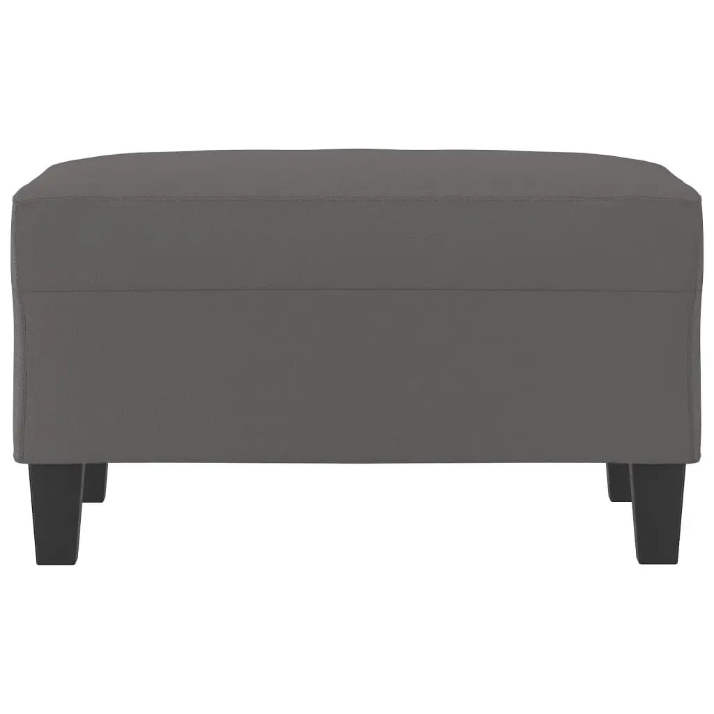 Footstool Grey 70x55x41 cm Faux Leather 349358