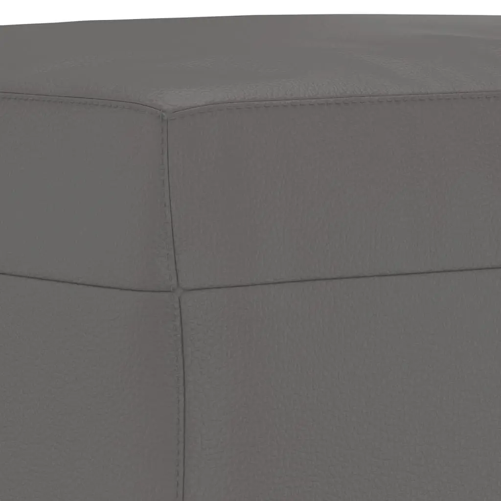 Footstool Grey 70x55x41 cm Faux Leather 349358