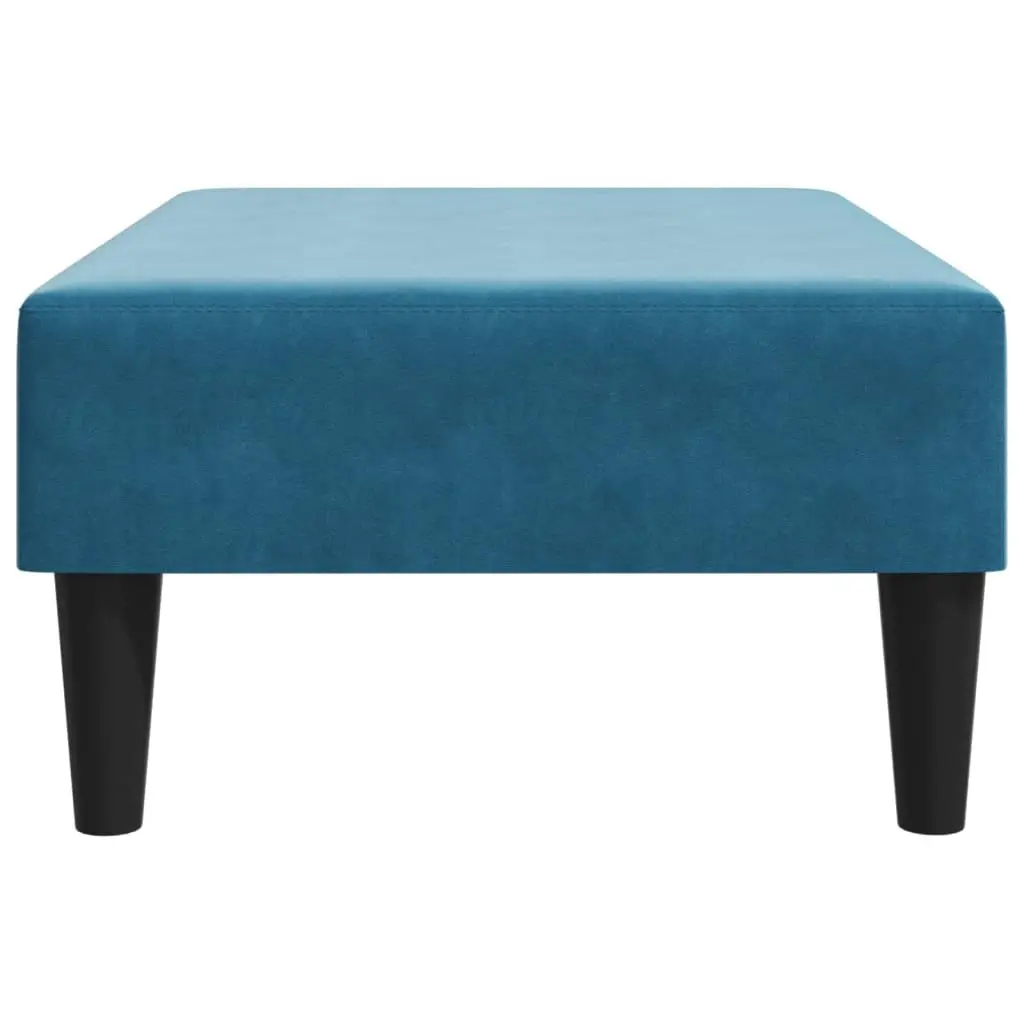 Footstool Blue 77x55x31 cm Velvet 379556