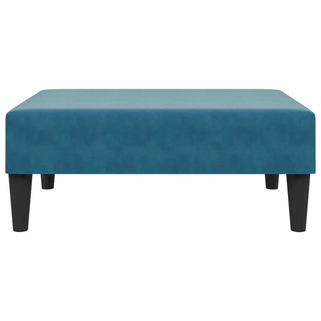 Footstool Blue 77x55x31 cm Velvet 379556