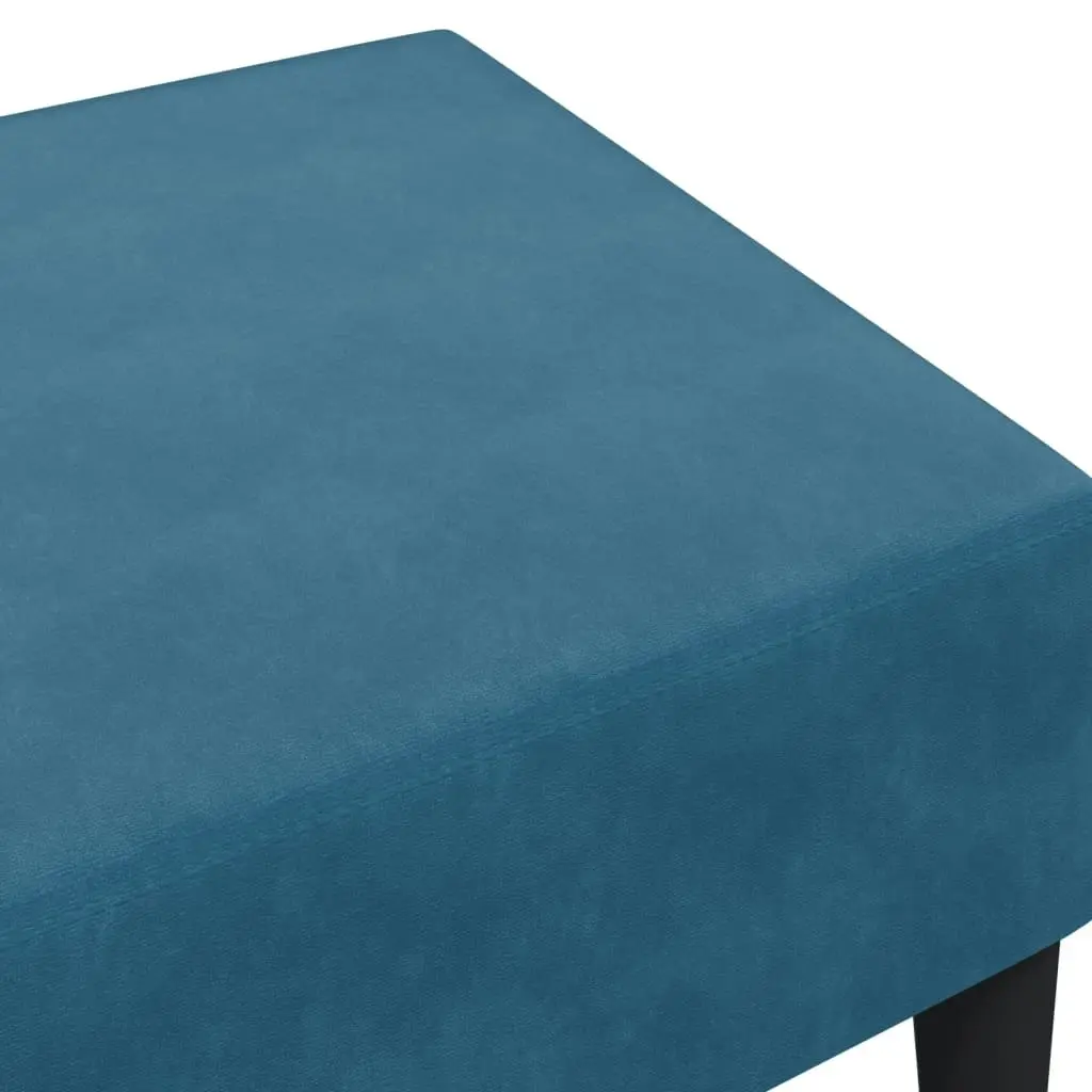 Footstool Blue 77x55x31 cm Velvet 379556