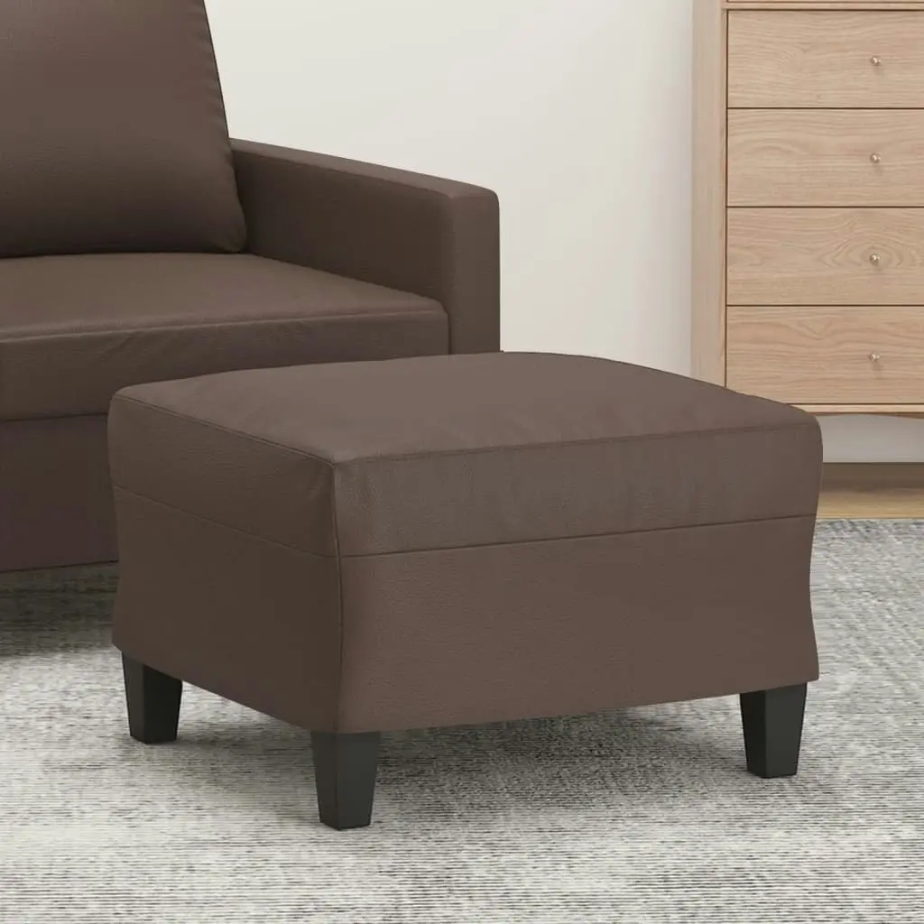 Footstool Brown 60x50x41 cm Faux Leather 349337