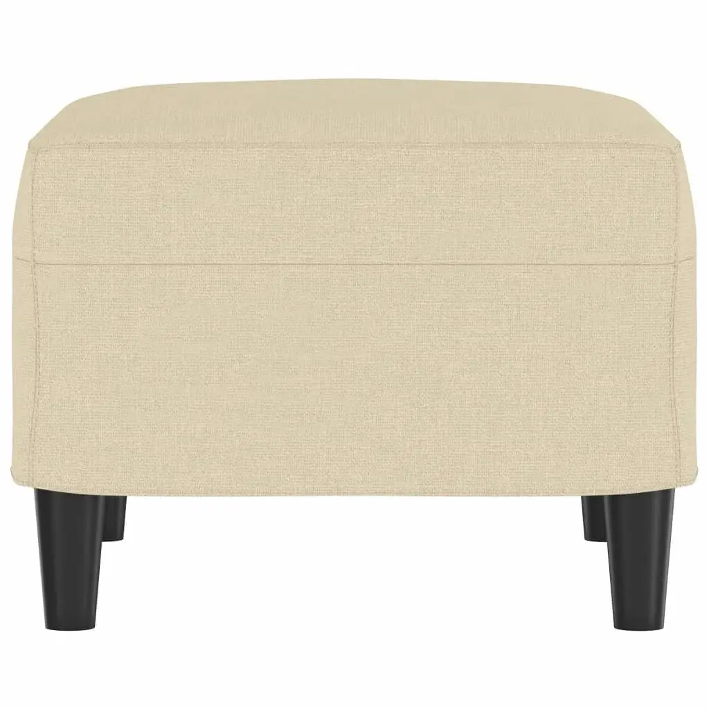 Footstool Cream 60x50x41 cm Fabric 349281