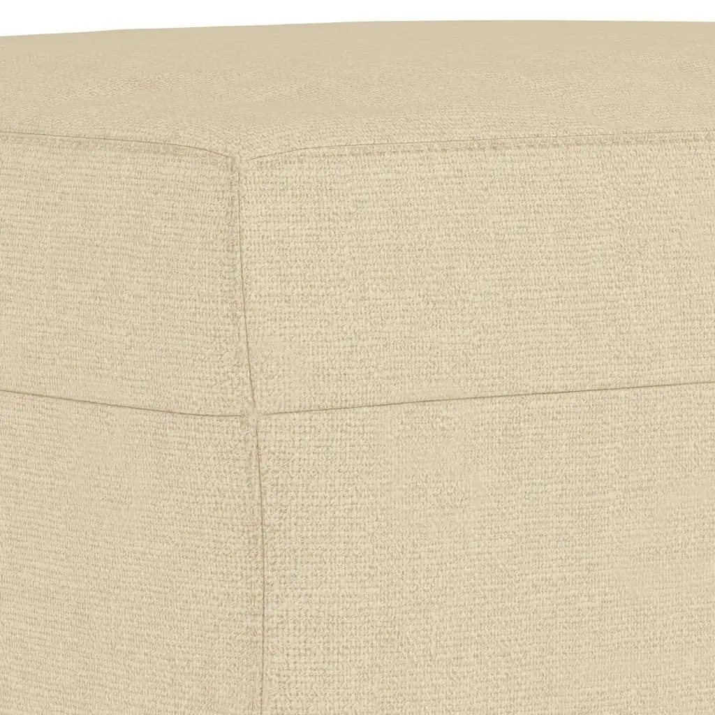 Footstool Cream 60x50x41 cm Fabric 349281