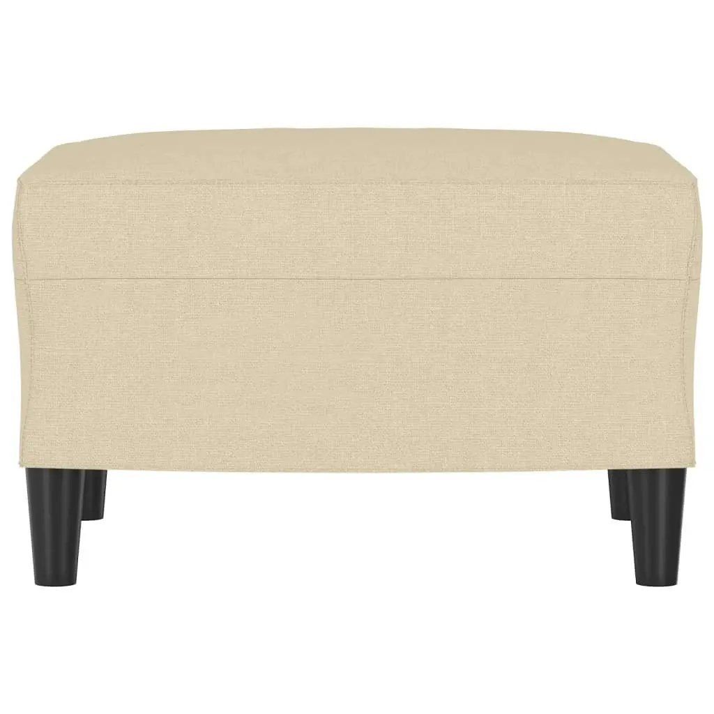 Footstool Cream 60x50x41 cm Fabric 349281