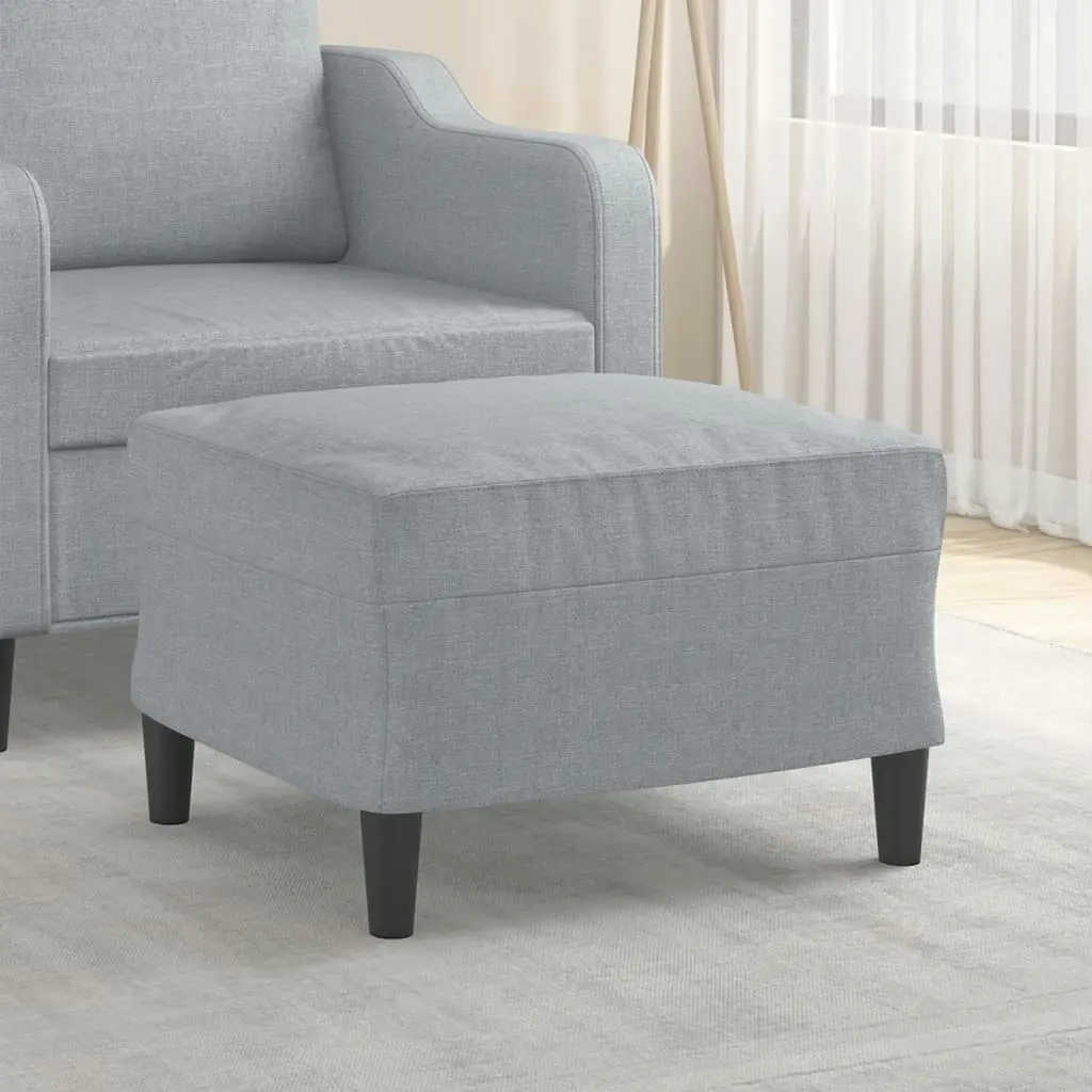 Footstool Light Grey 60x50x41 cm Fabric 349279