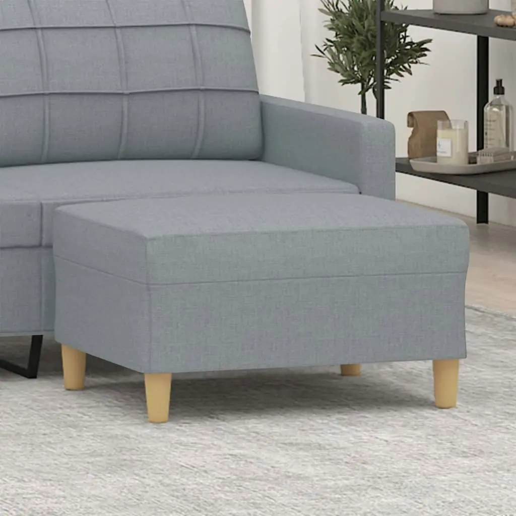 Footstool Light Grey 70x55x41 cm Fabric 349271