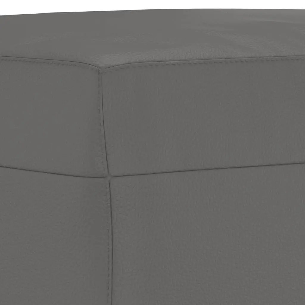 Footstool Grey 60x50x41 cm Faux Leather 349338