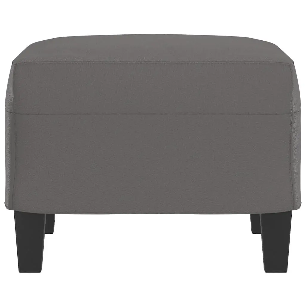 Footstool Grey 60x50x41 cm Faux Leather 349338