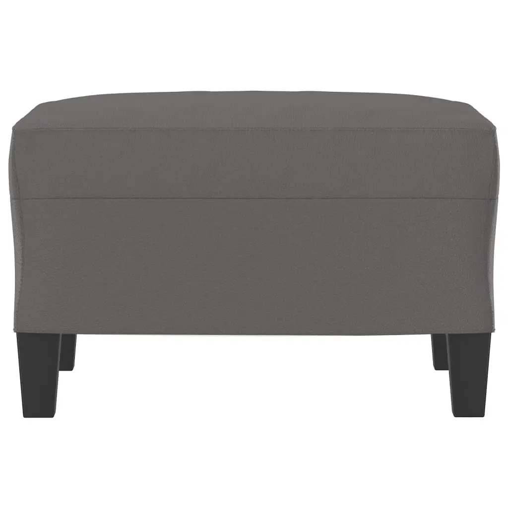 Footstool Grey 60x50x41 cm Faux Leather 349338