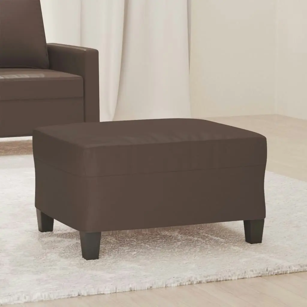 Footstool Brown 70x55x41 cm Faux Leather 349357