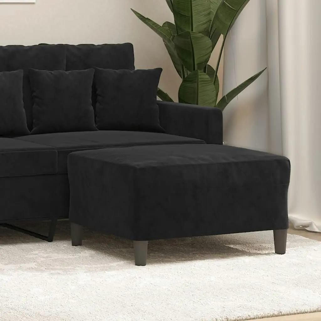 Footstool Black 70x55x41 cm Velvet 349322