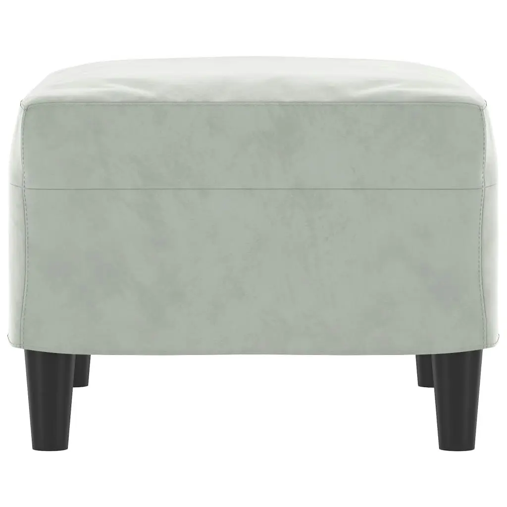 Footstool Light Grey 60x50x41 cm Velvet 349293