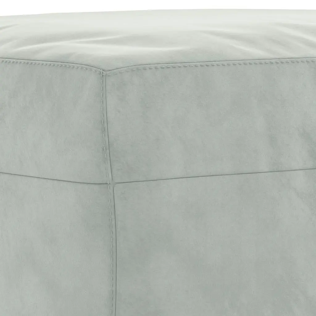 Footstool Light Grey 60x50x41 cm Velvet 349293