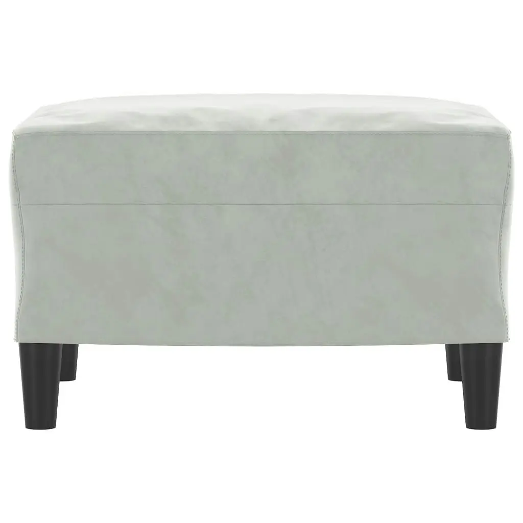 Footstool Light Grey 60x50x41 cm Velvet 349293